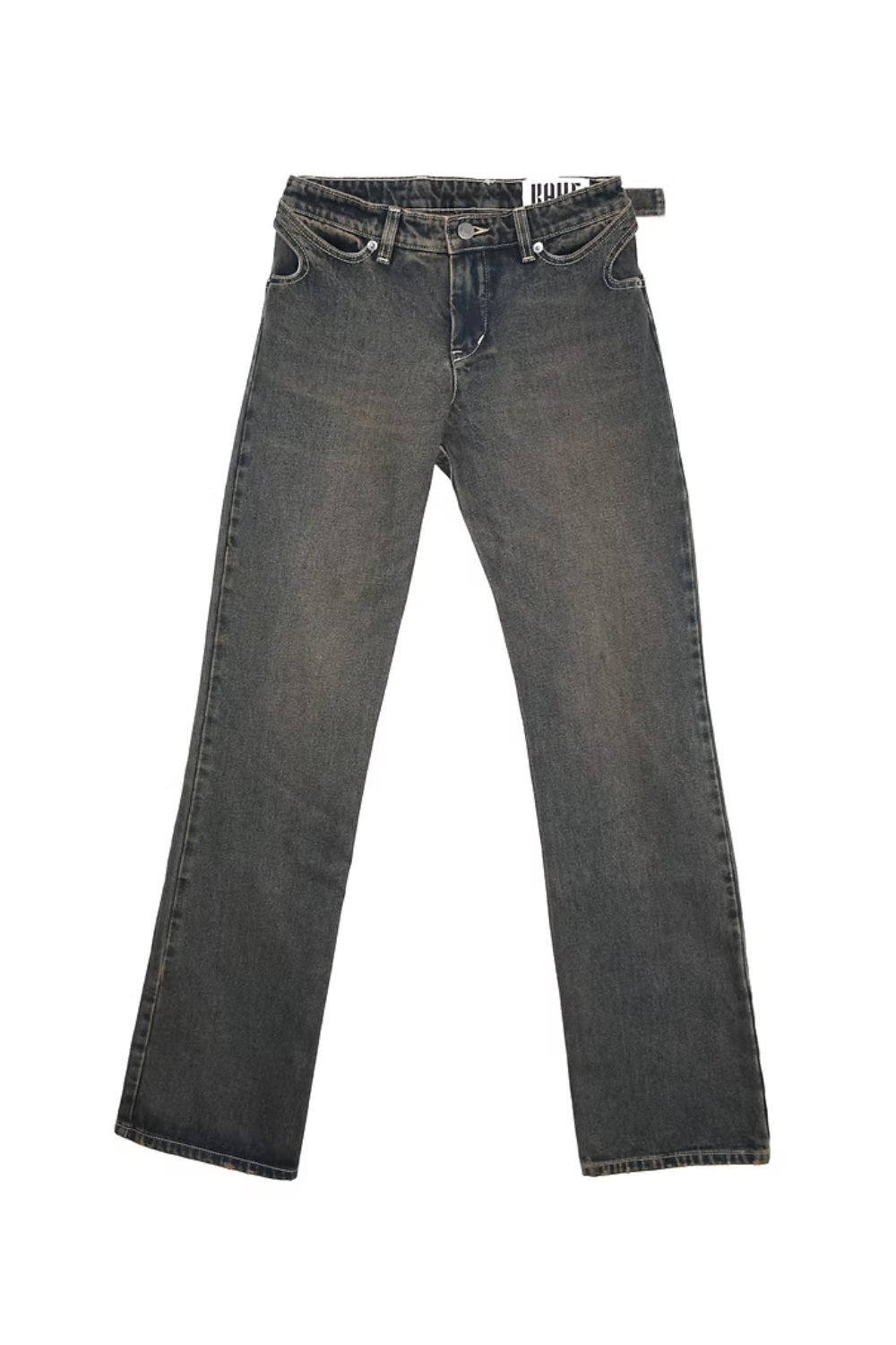 Back Buckle Boot Cut Jeans - Indigo