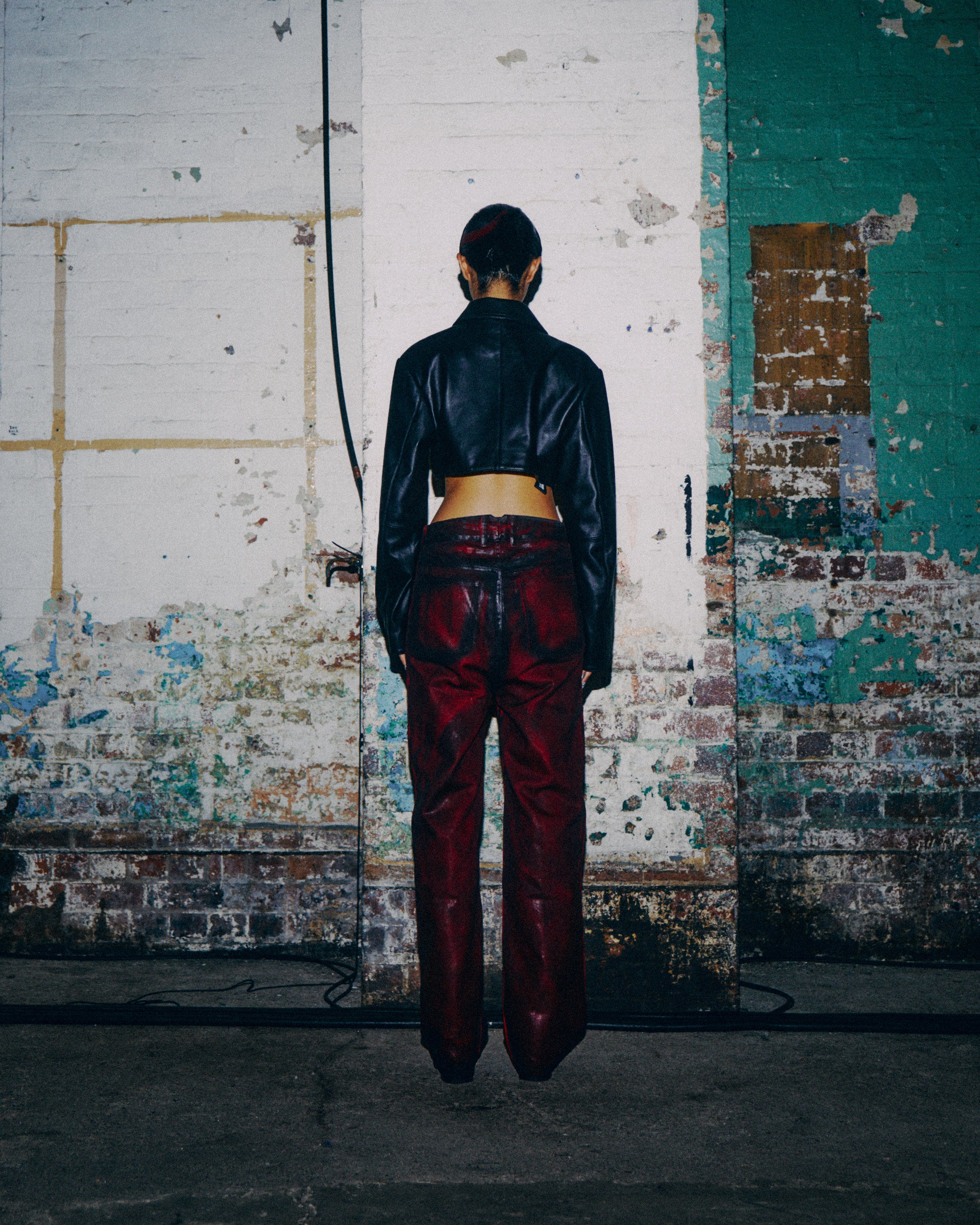 WOMENS ZIP LEATHER JACKET