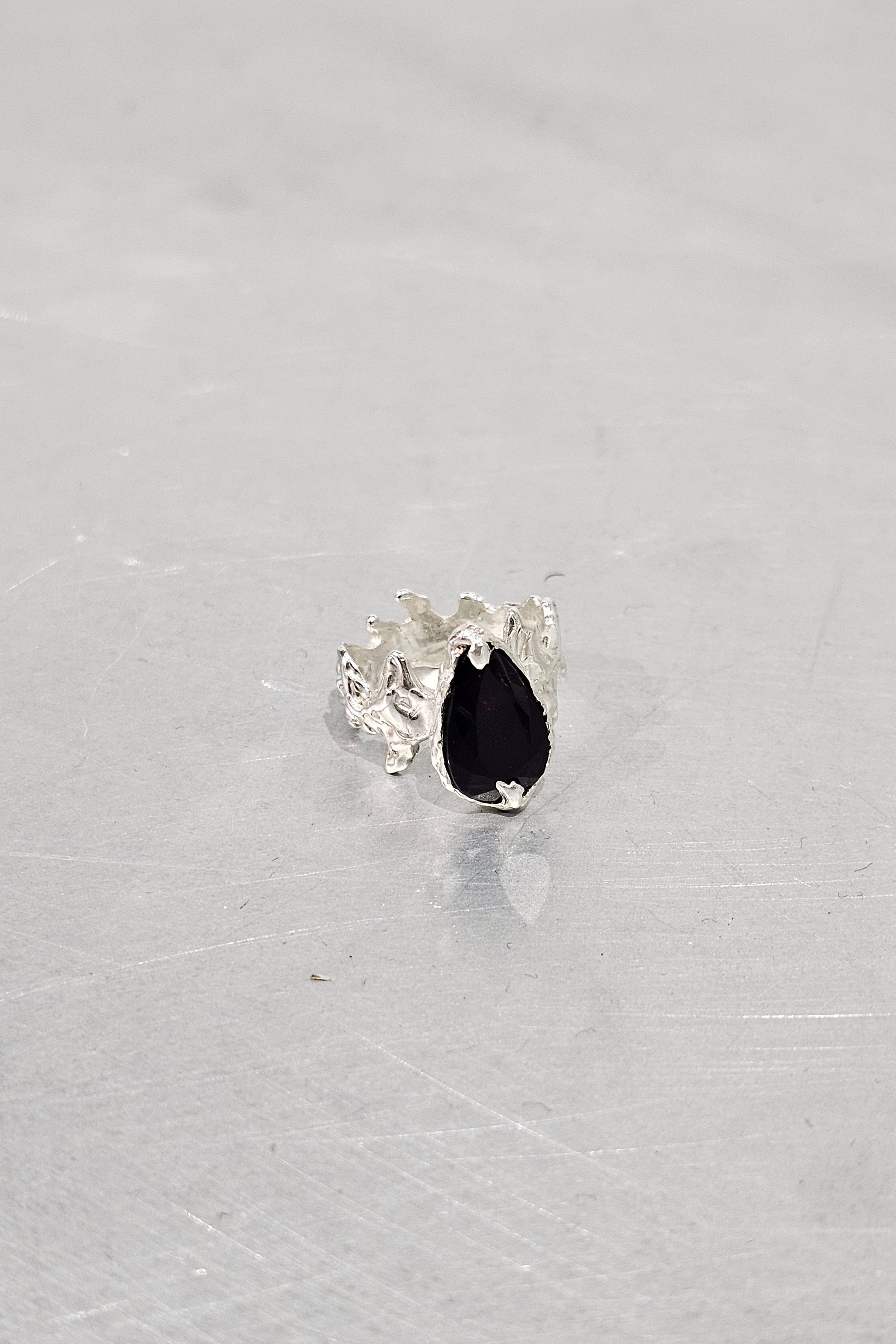 AURORA Ring - Red Ethiopian Opal