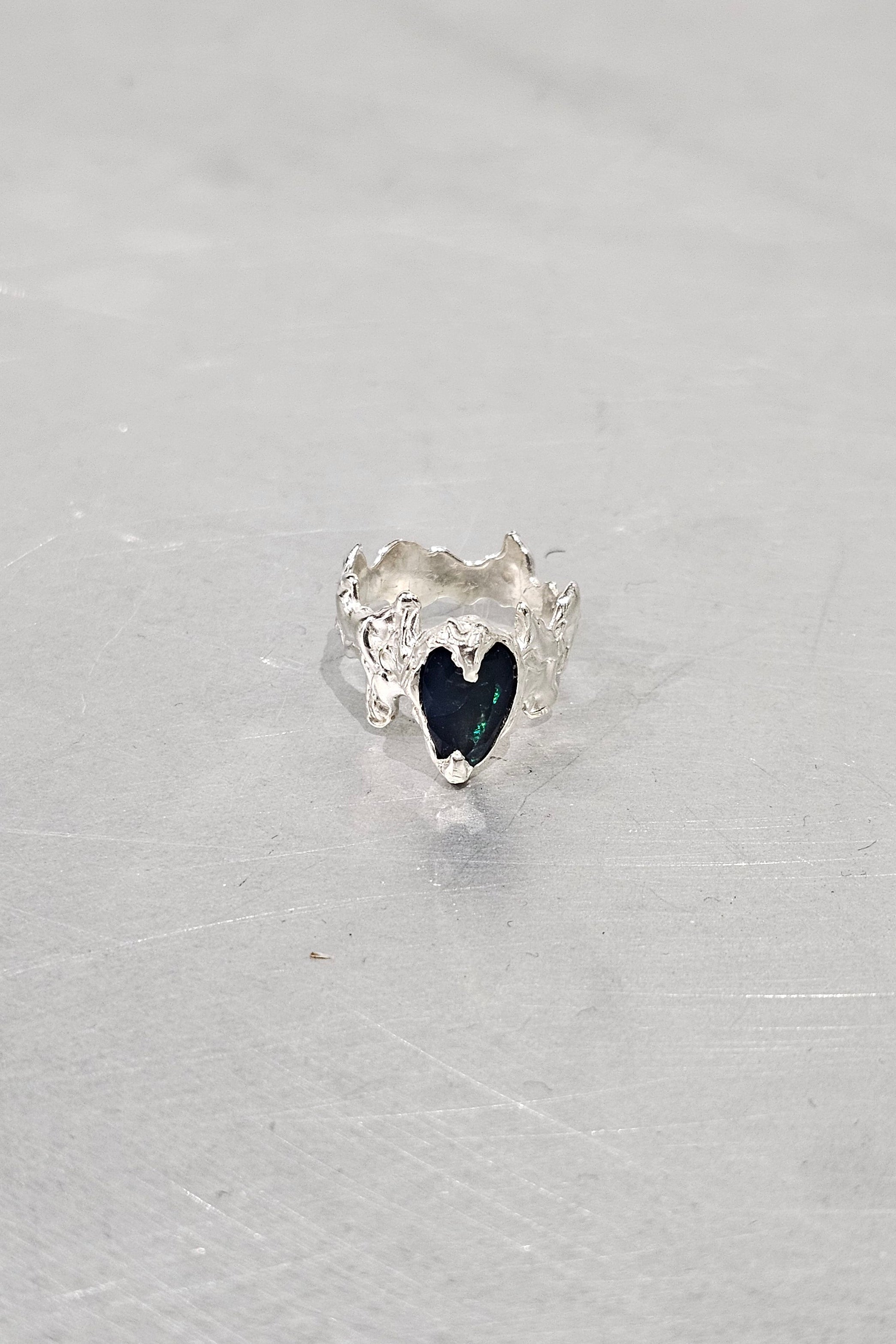 AURORA RING - Green Ethiopian Opal