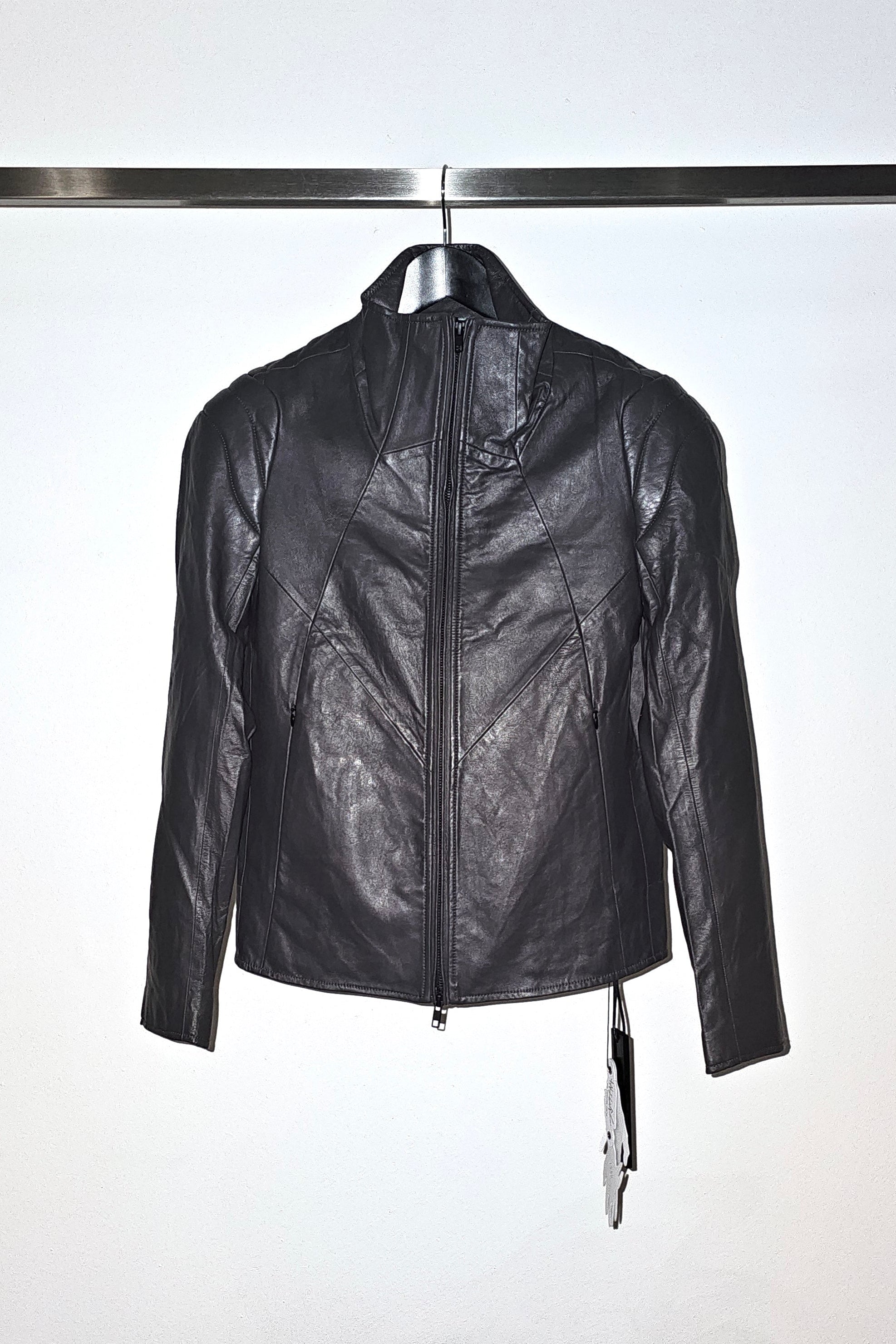SLATE GREY LEATHER JACKET