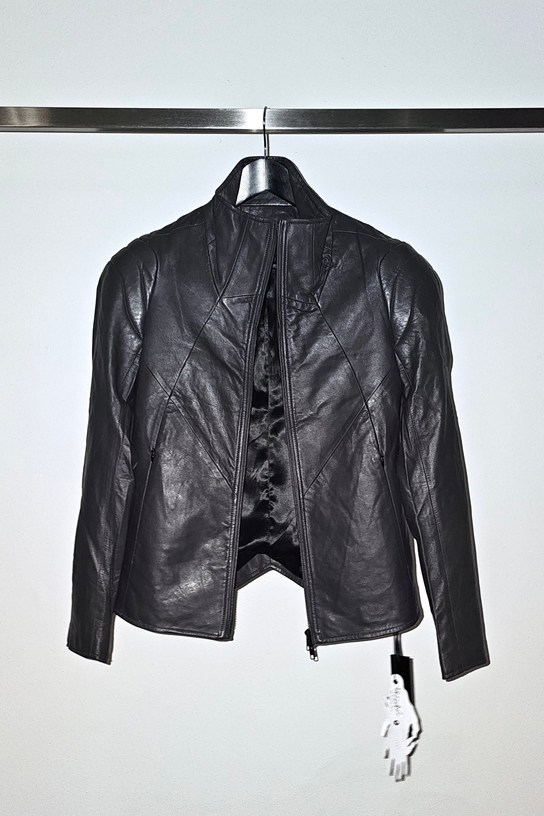 SLATE GREY LEATHER JACKET