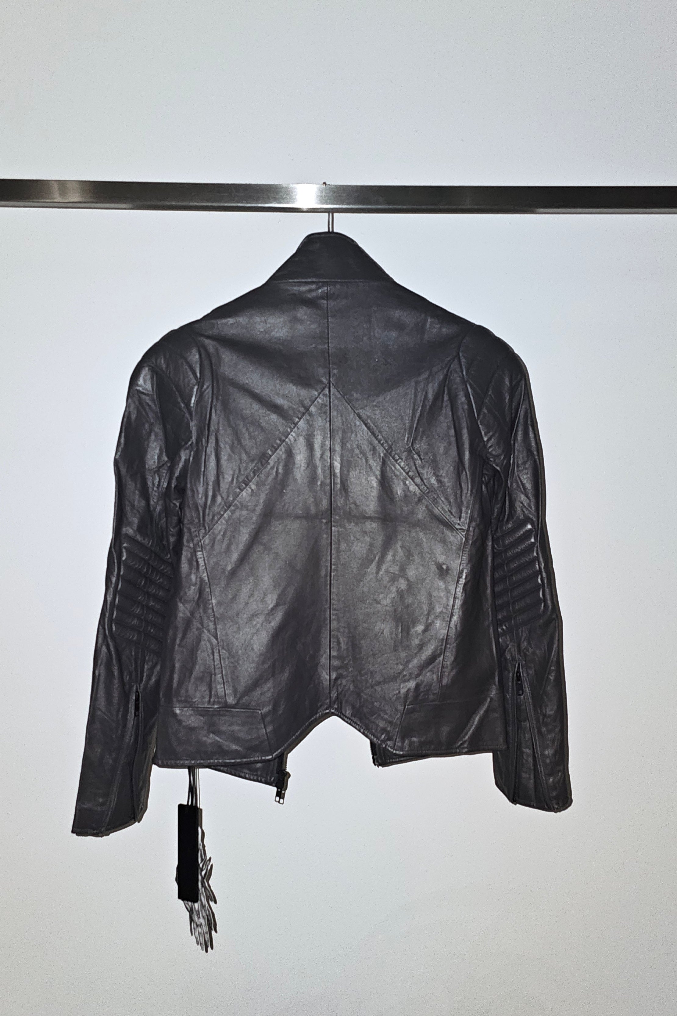 SLATE GREY LEATHER JACKET