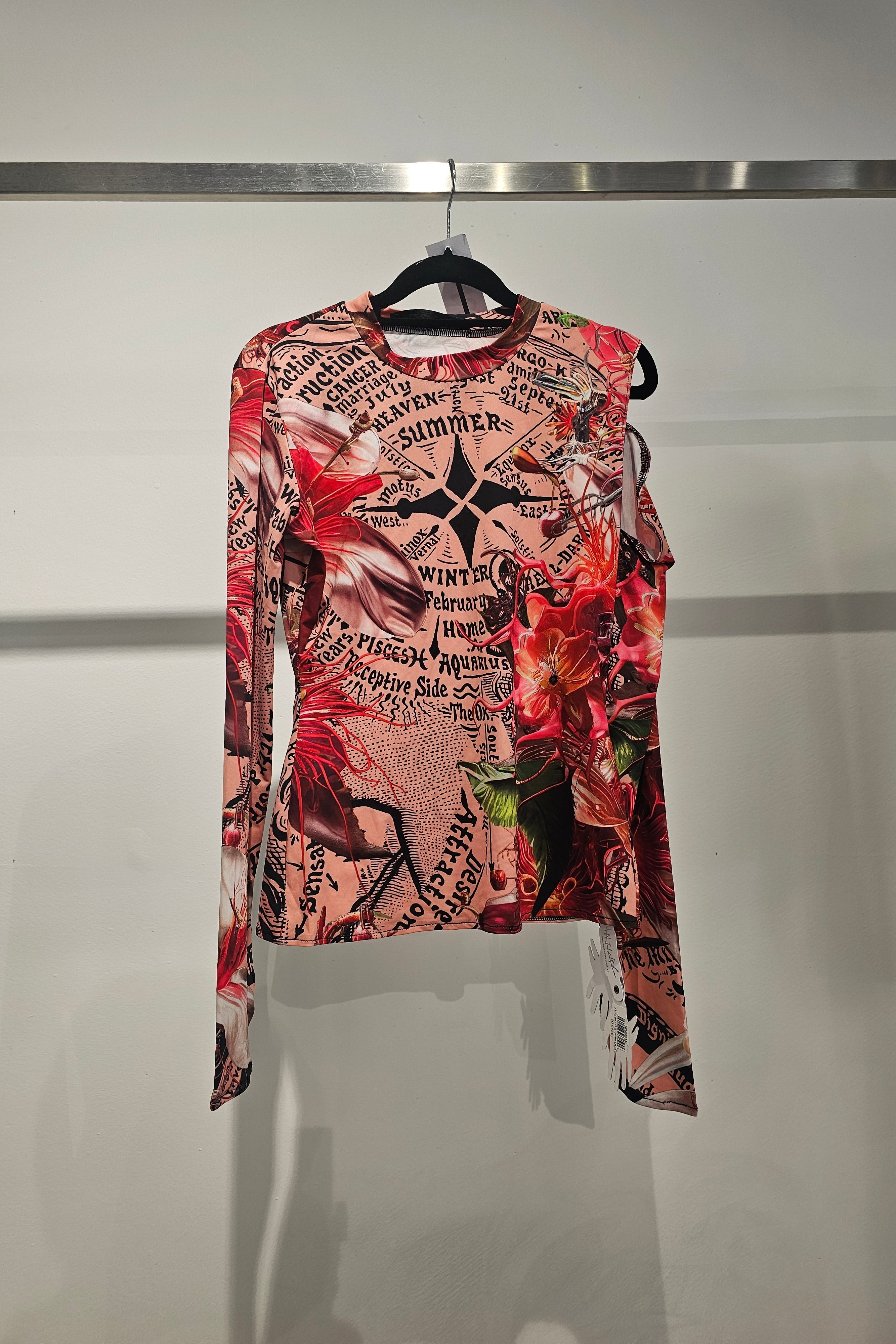 PRINTED LONG SLEEVE TOP