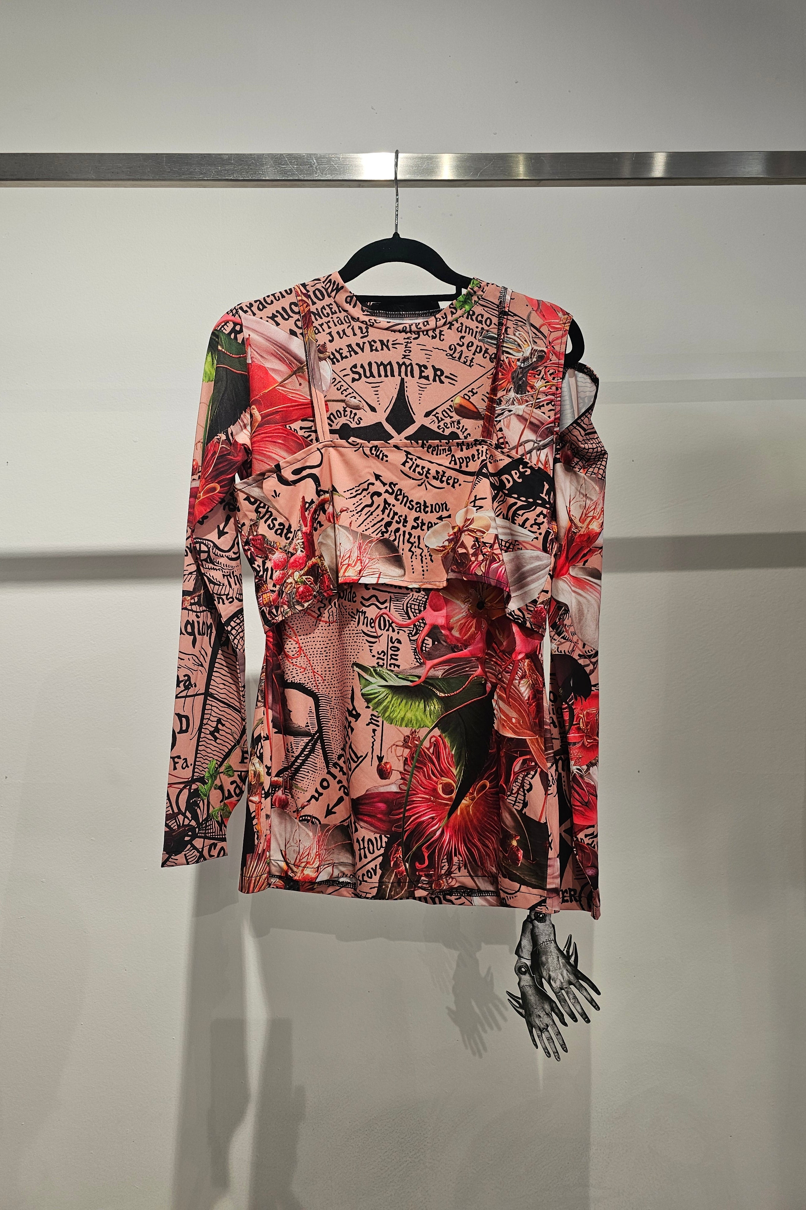PRINTED LONG SLEEVE TOP - SET