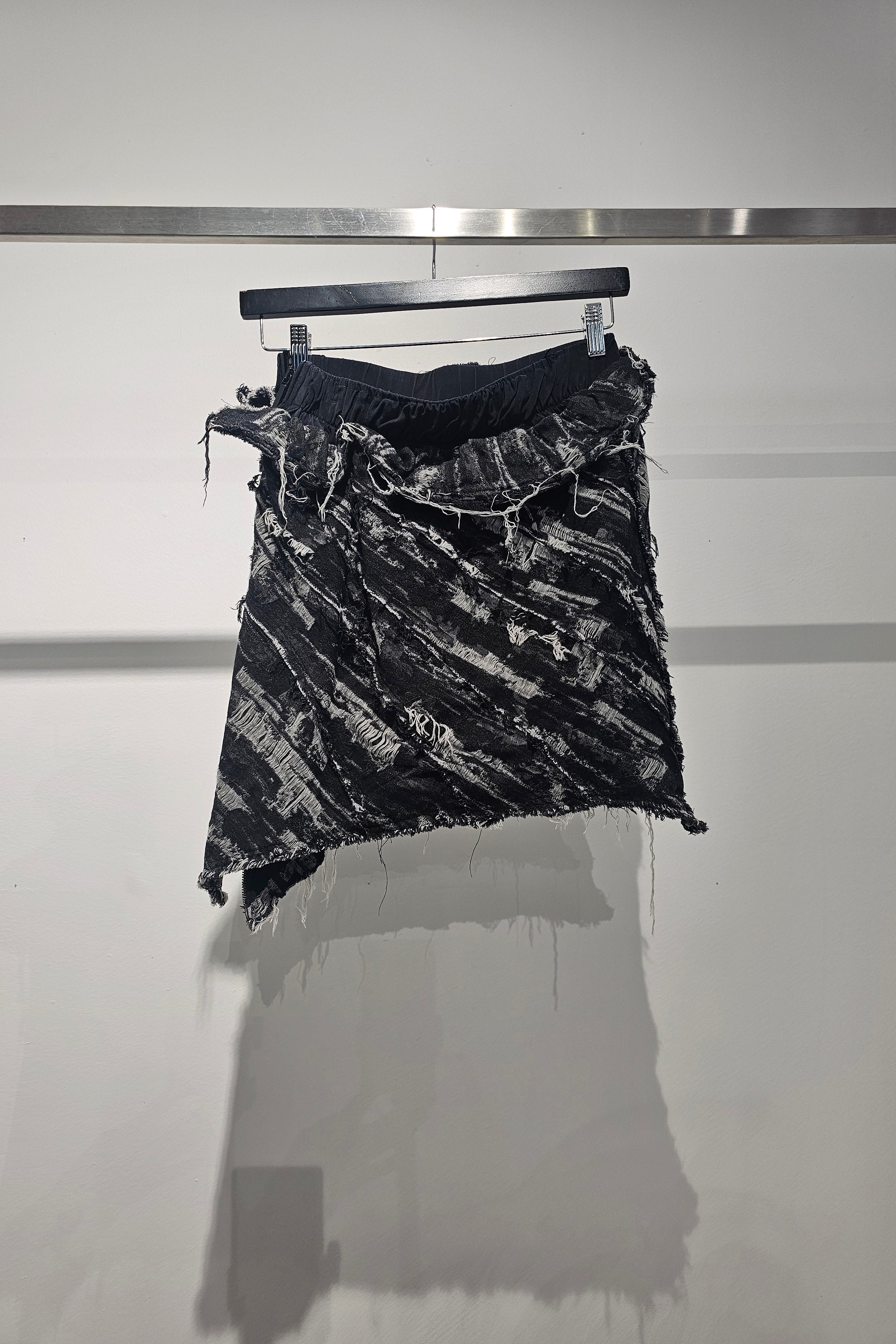 Distressed Denim Skirt