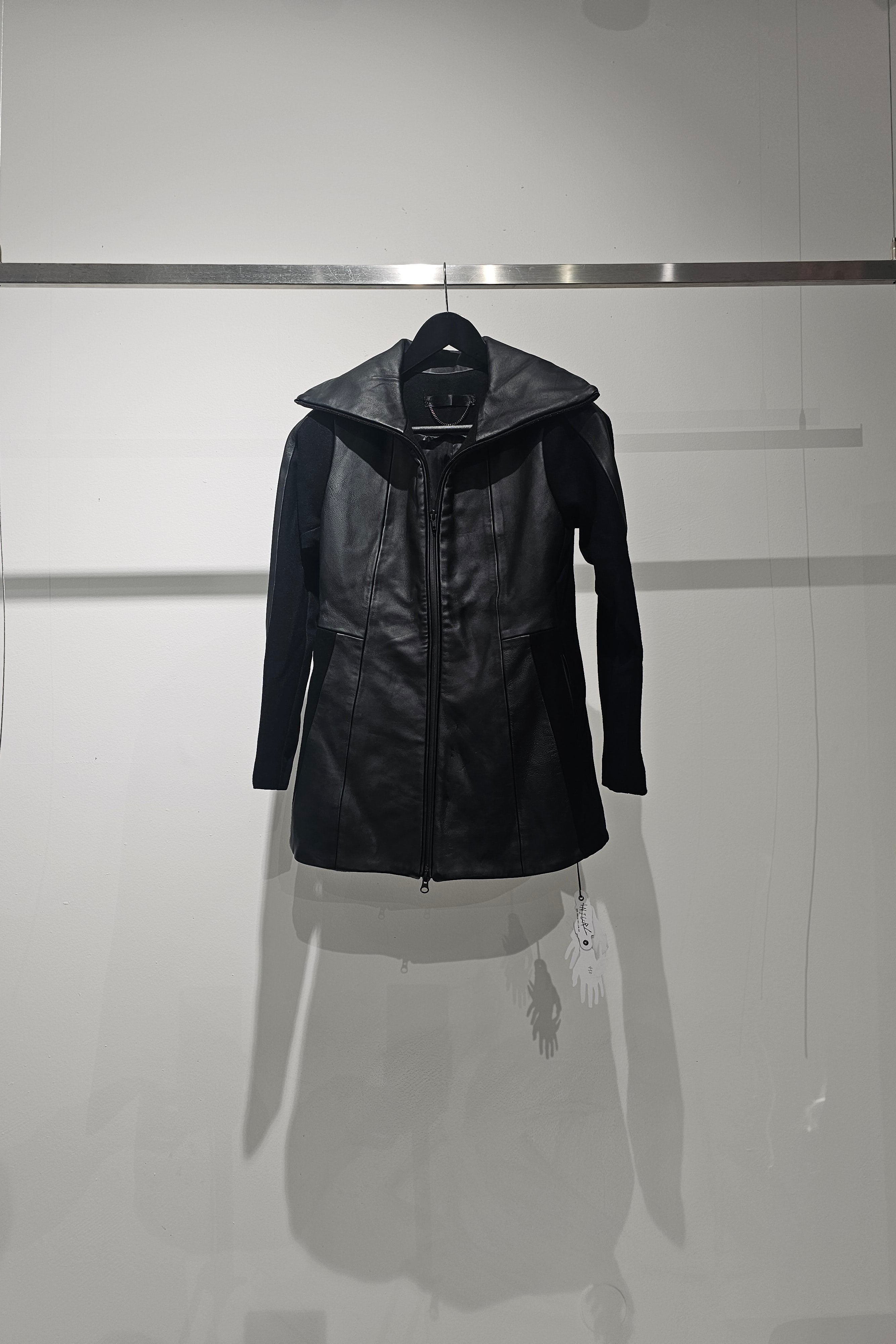 Leather Hooded Jacket