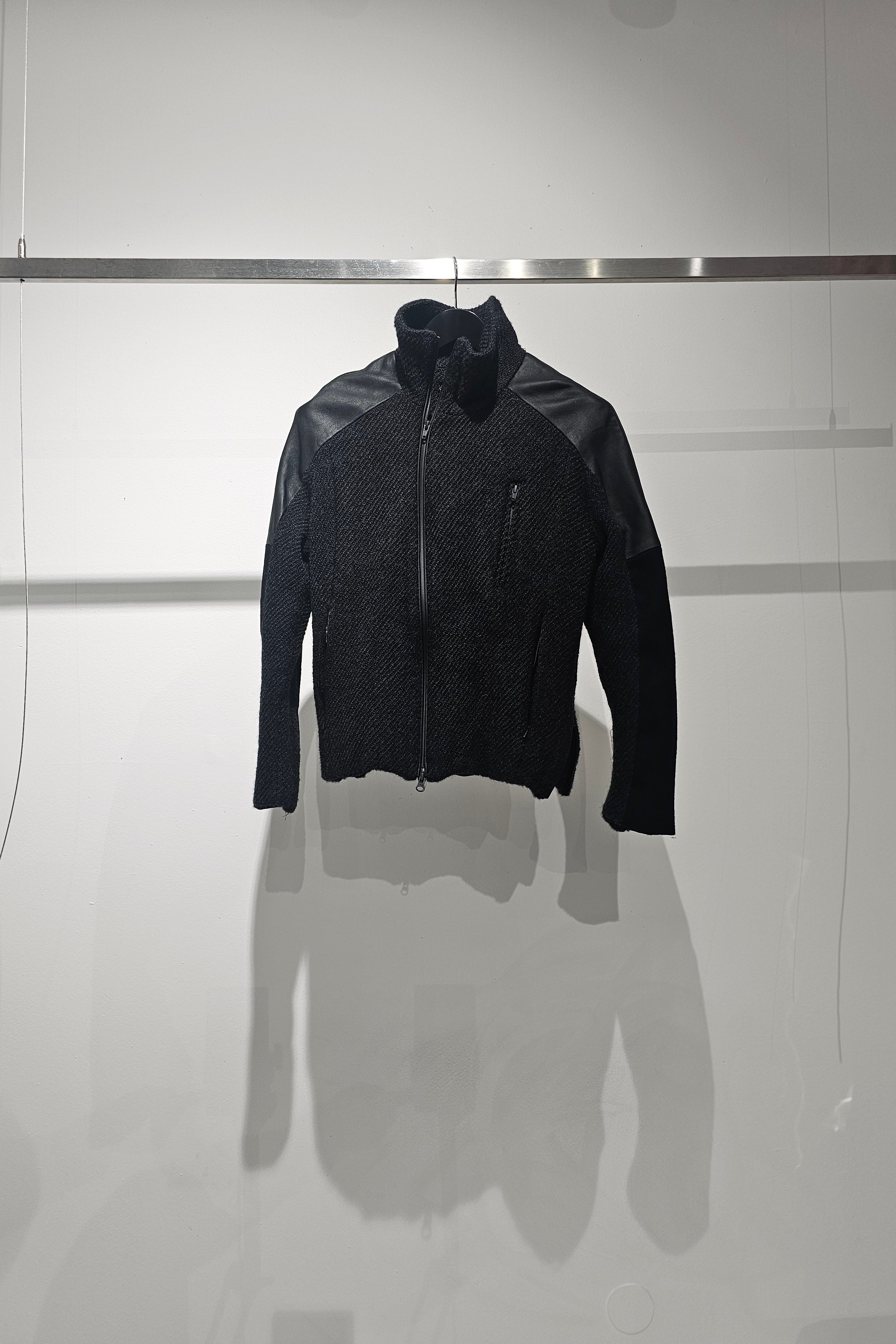 Zip-up knit jacket