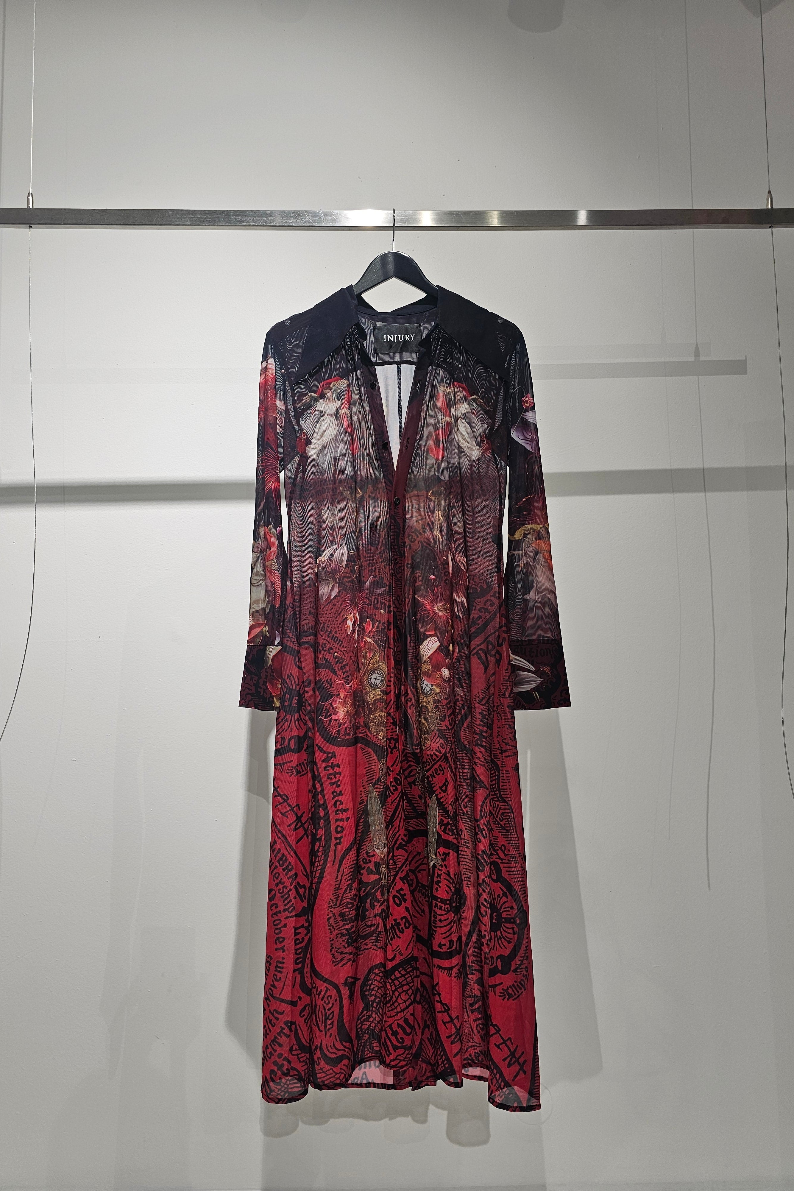 Angle Mesh Shirt Dress II