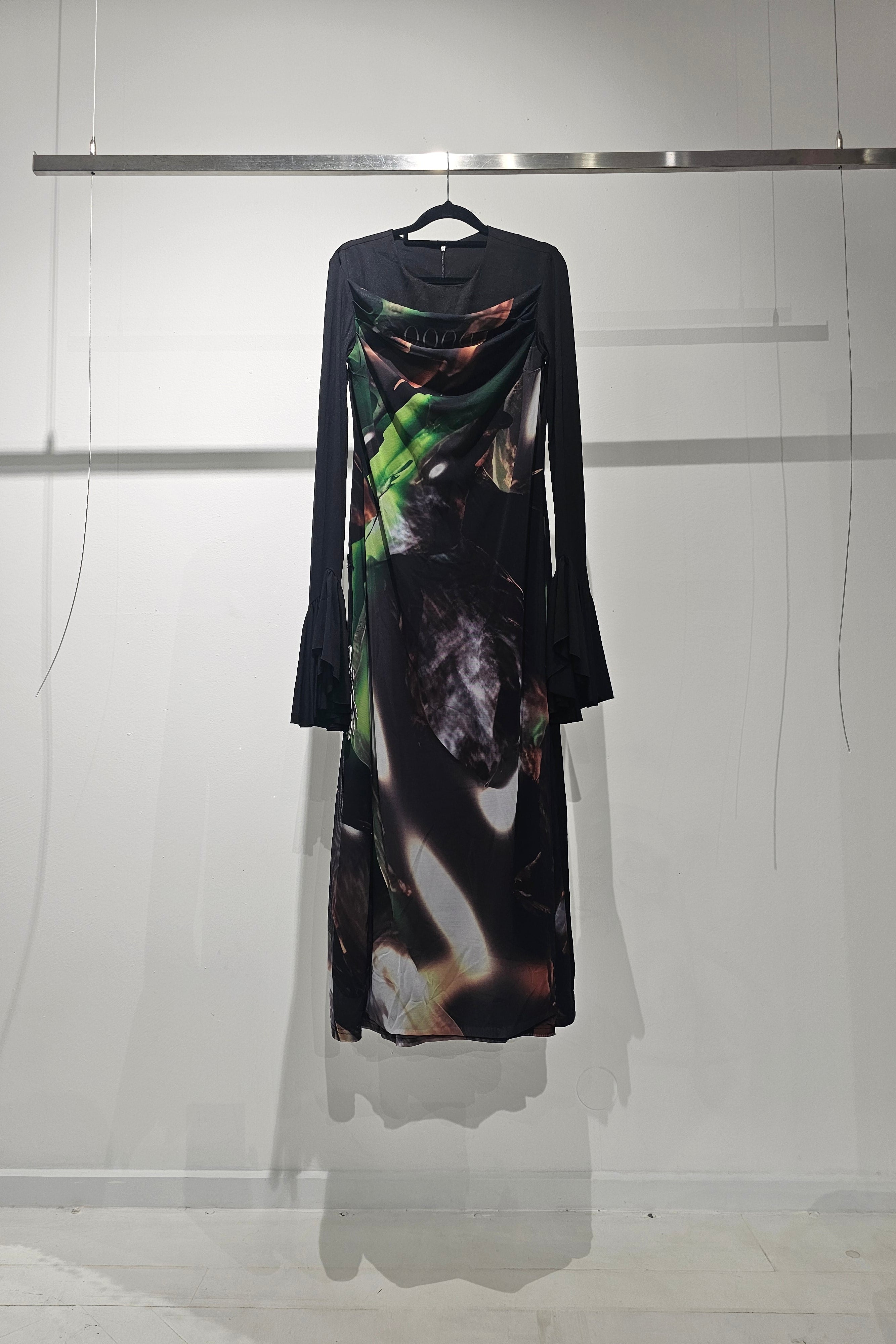 Graphic Mesh Panel Dress II