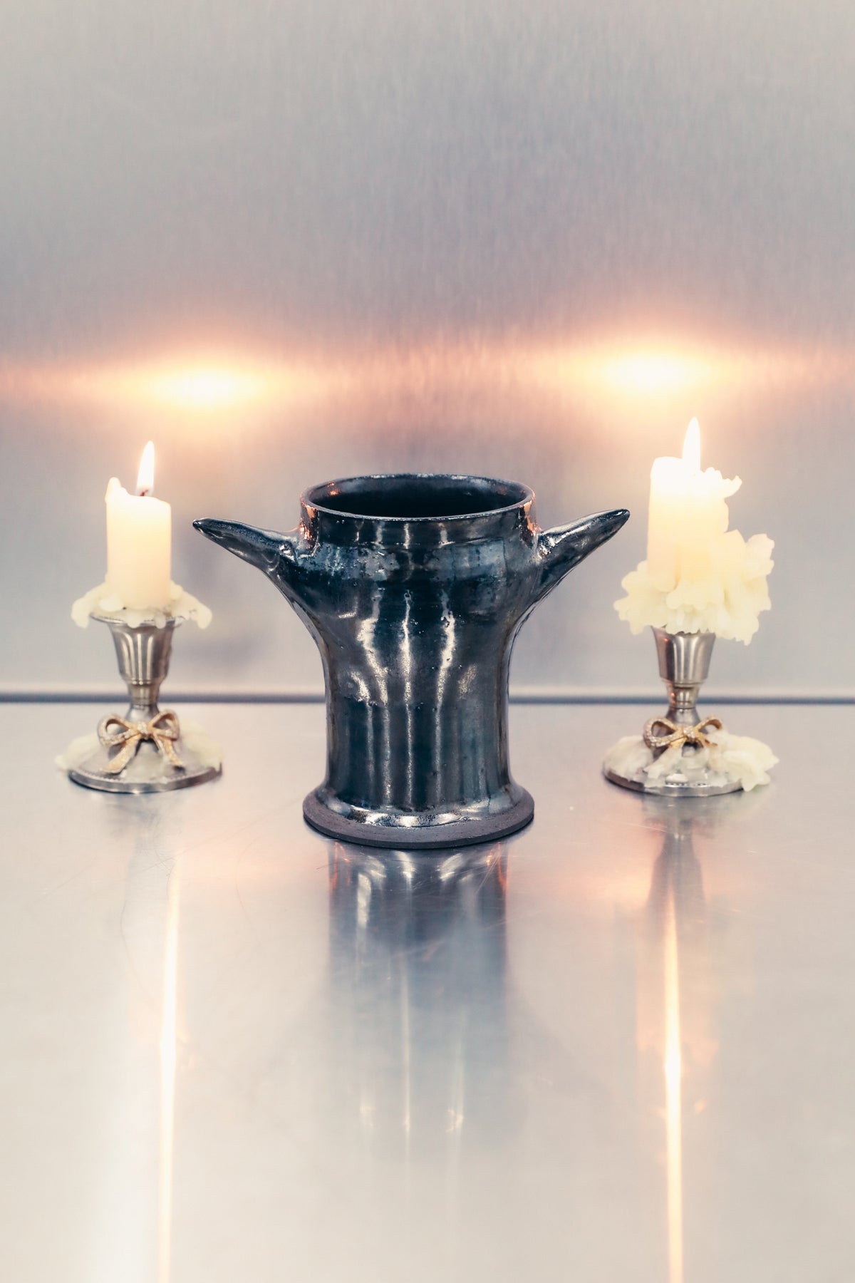 2SK Vase Small - Black Metallic