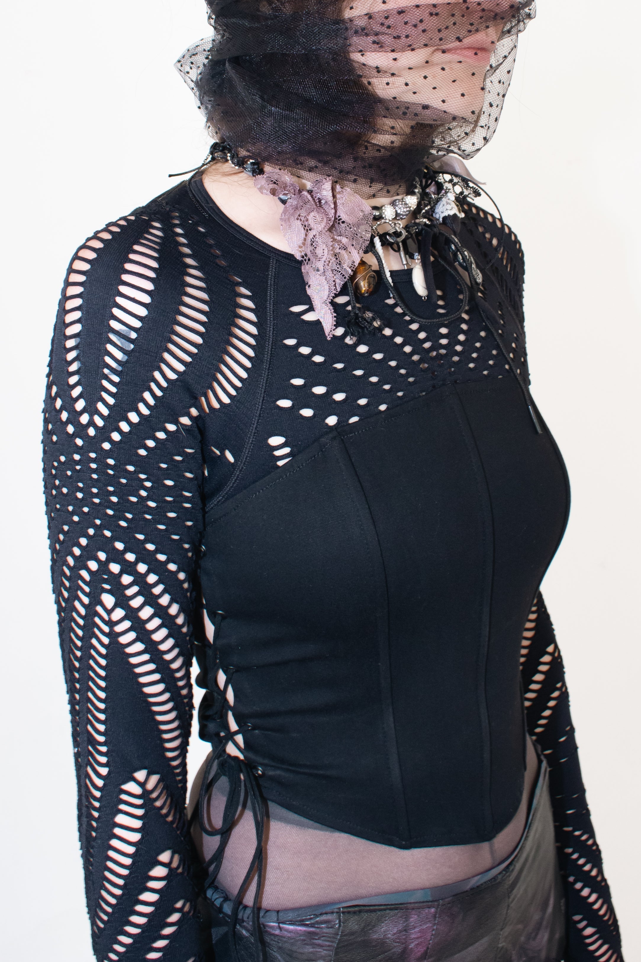 WED CORSET LONG SLEEVE TOP