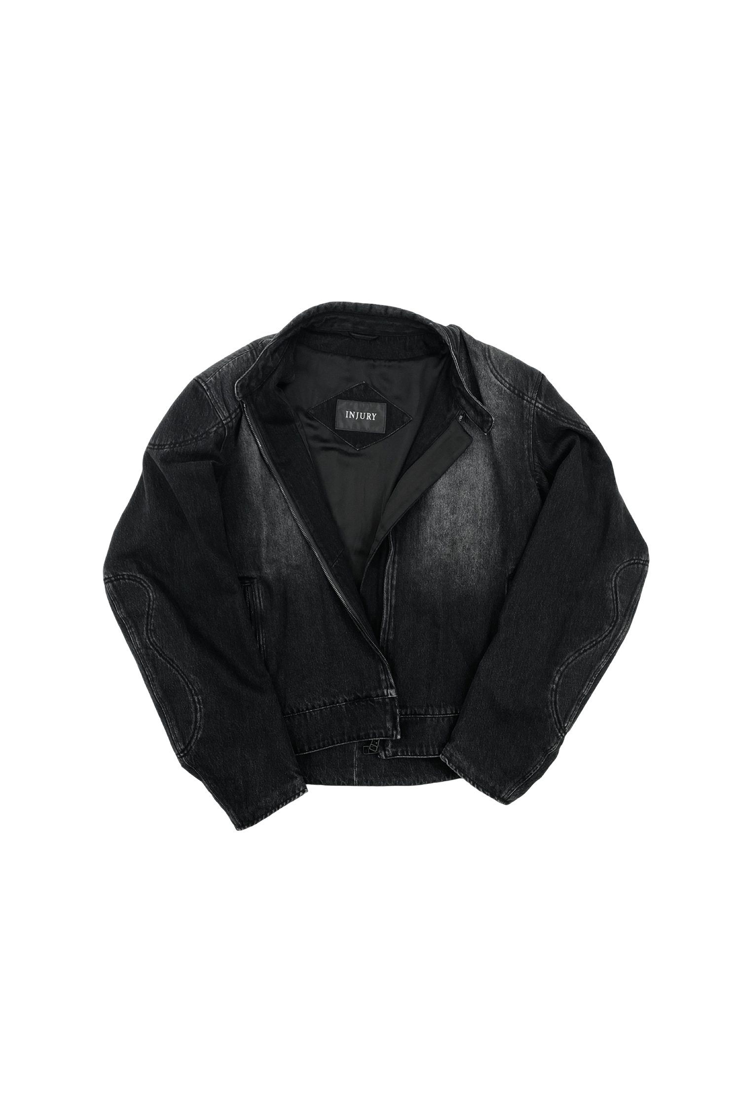 GRADIENT MOTORCYCLE DENIM JACKET