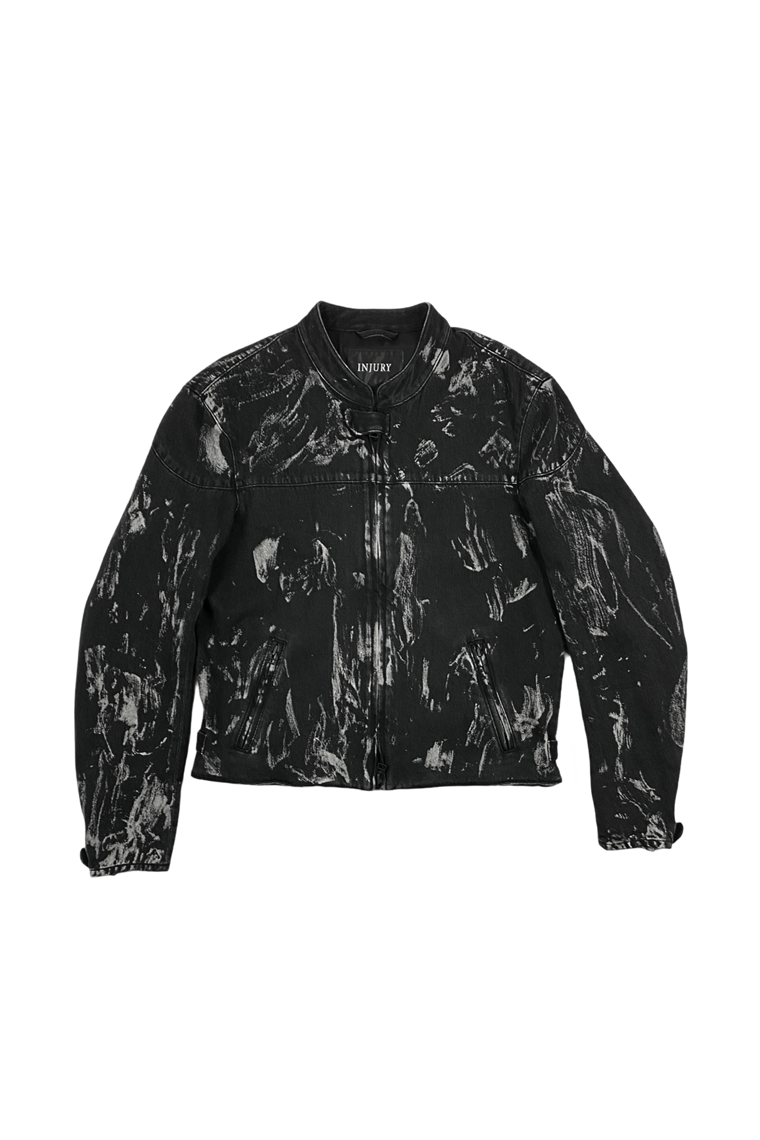CRACK DENIM MOTORCYCLE JACKET
