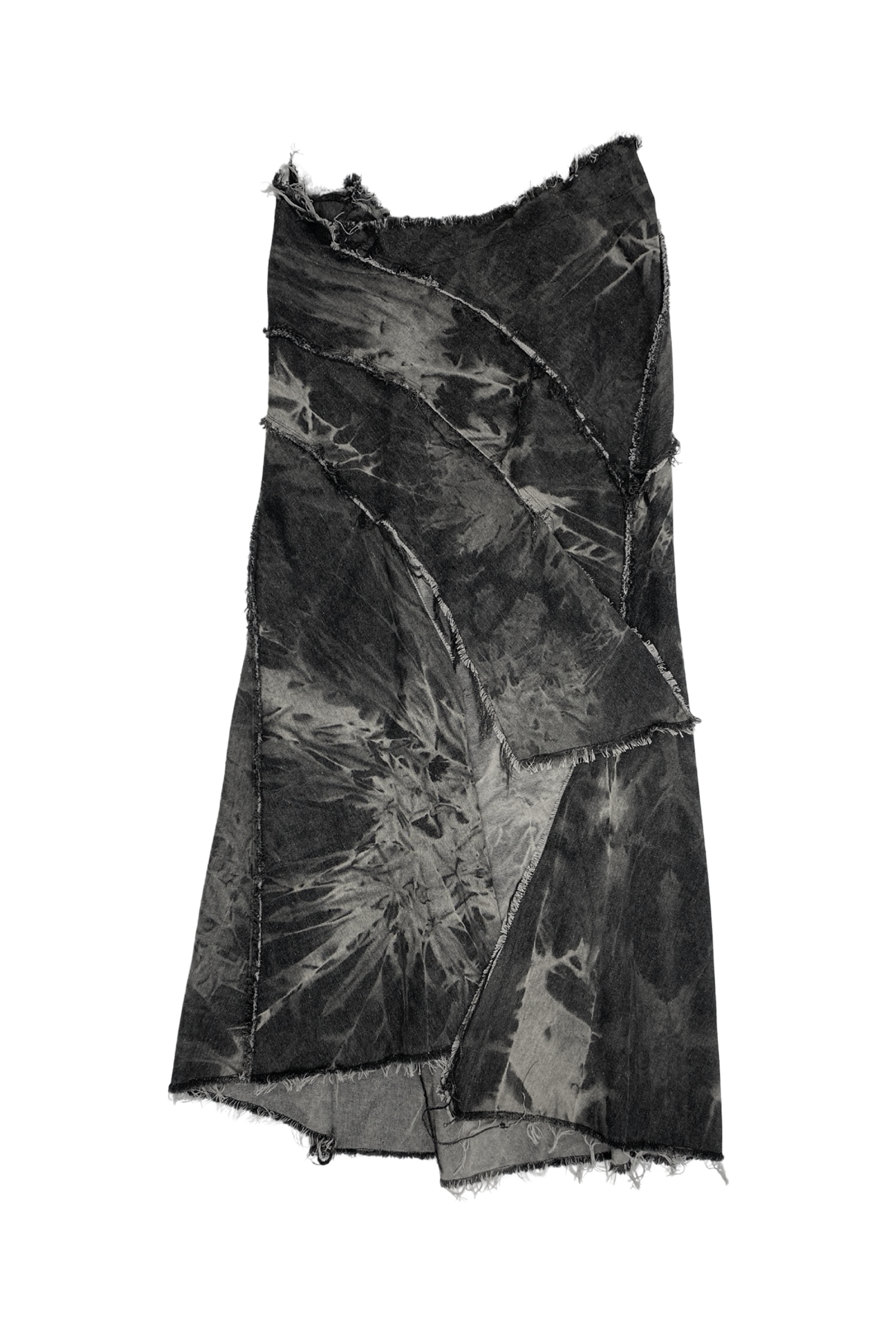 SPIRAL DENIM SKIRT