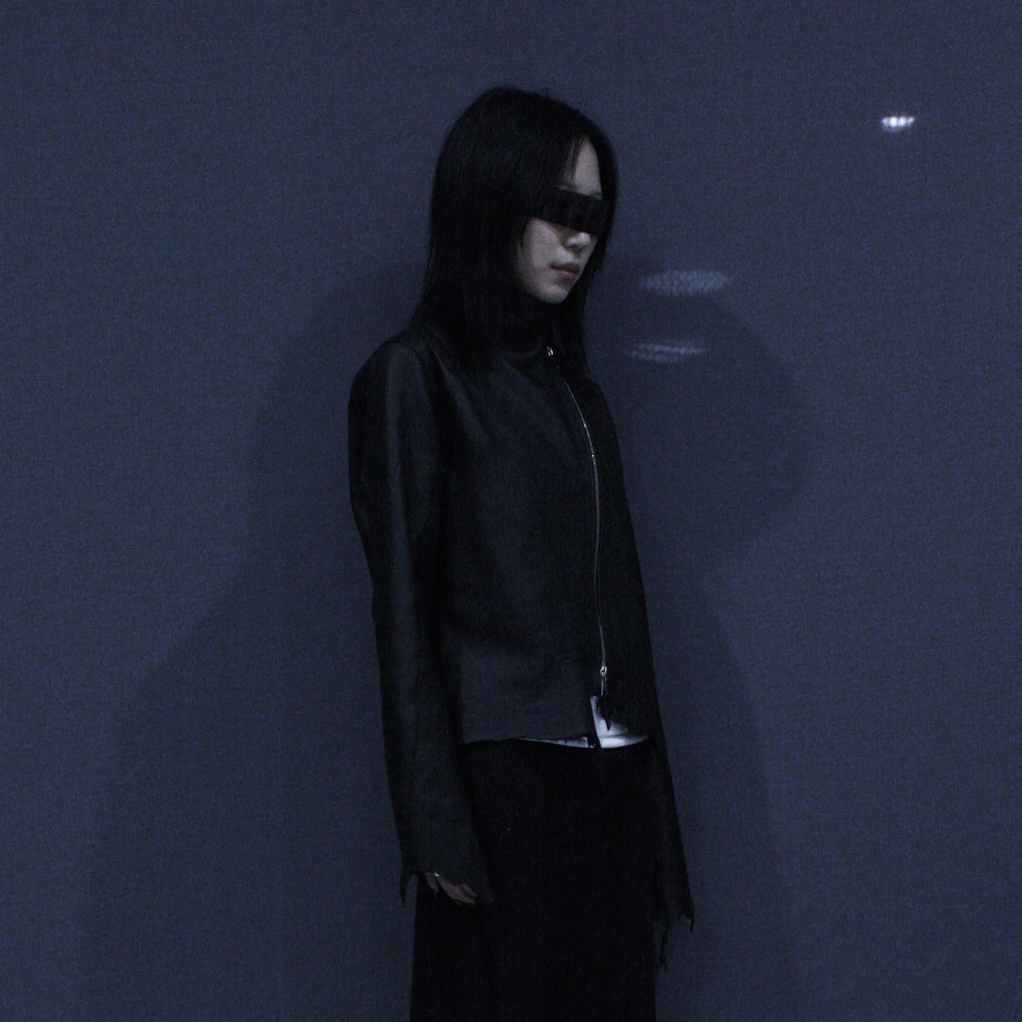 BLACK SIDE ZIP RAW LEATHER JACKET