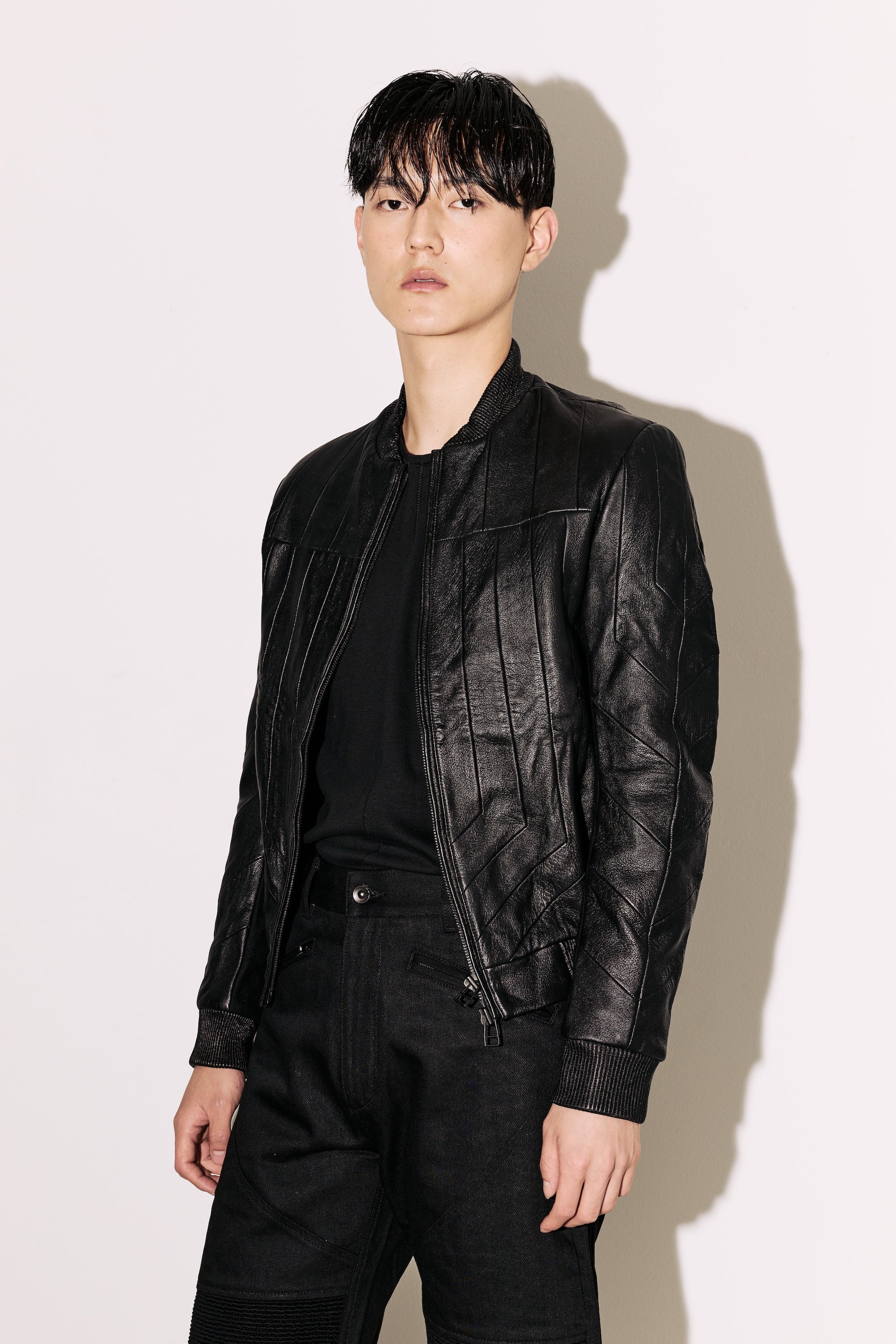 MONOLITH LEATHER BOMBER JACKET