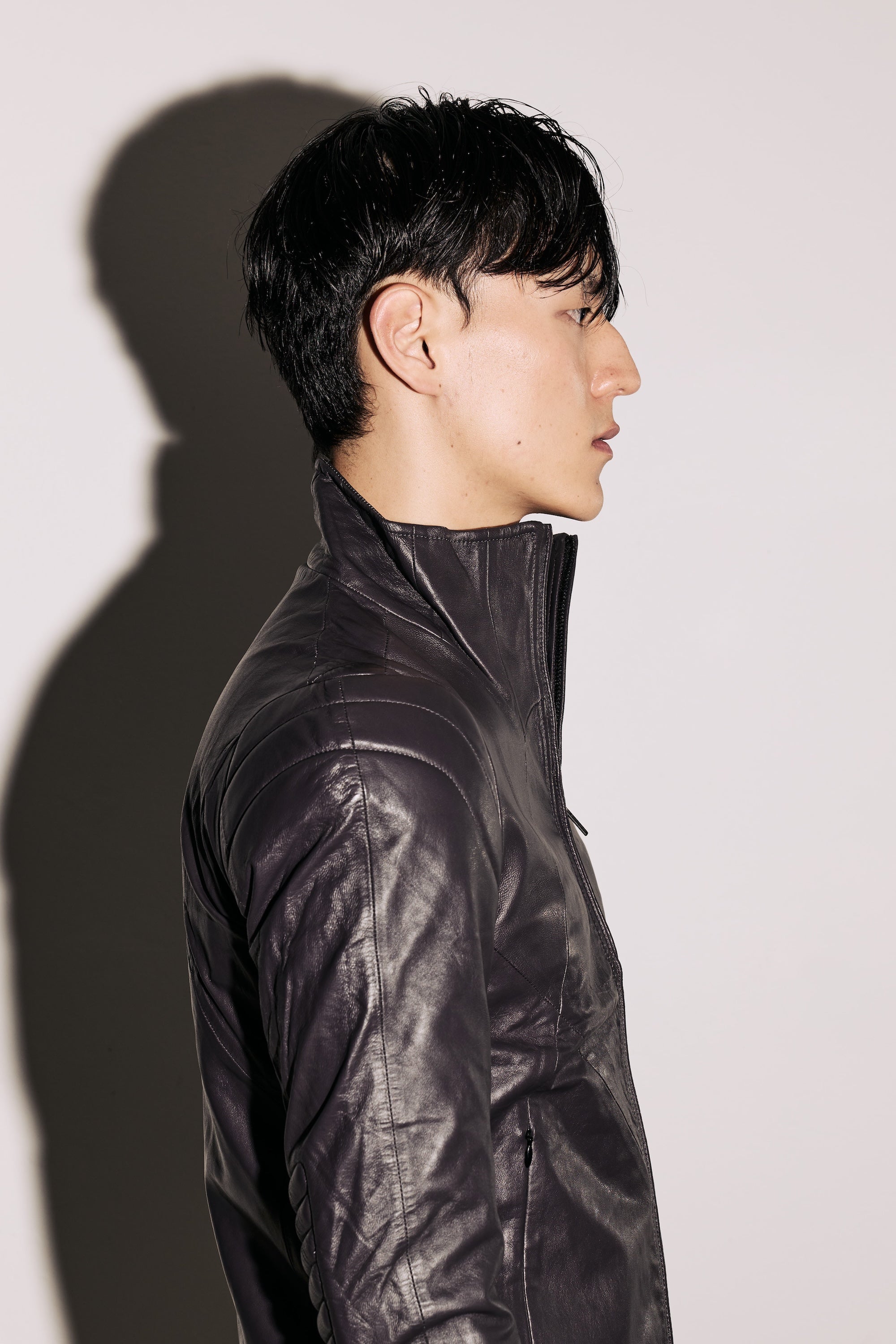 SLATE GREY LEATHER JACKET
