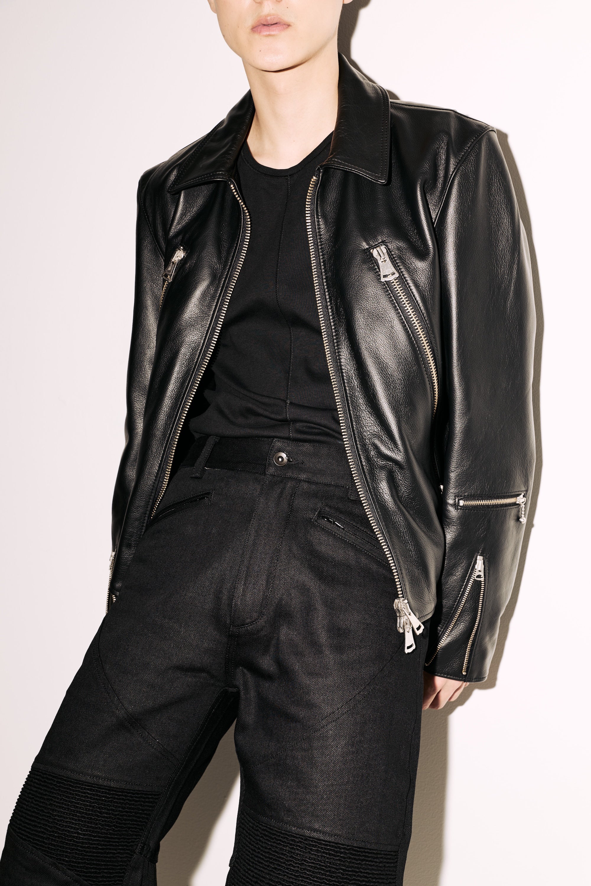 TACTILE RETRO MOTORCYCLE LEATHER JACKET