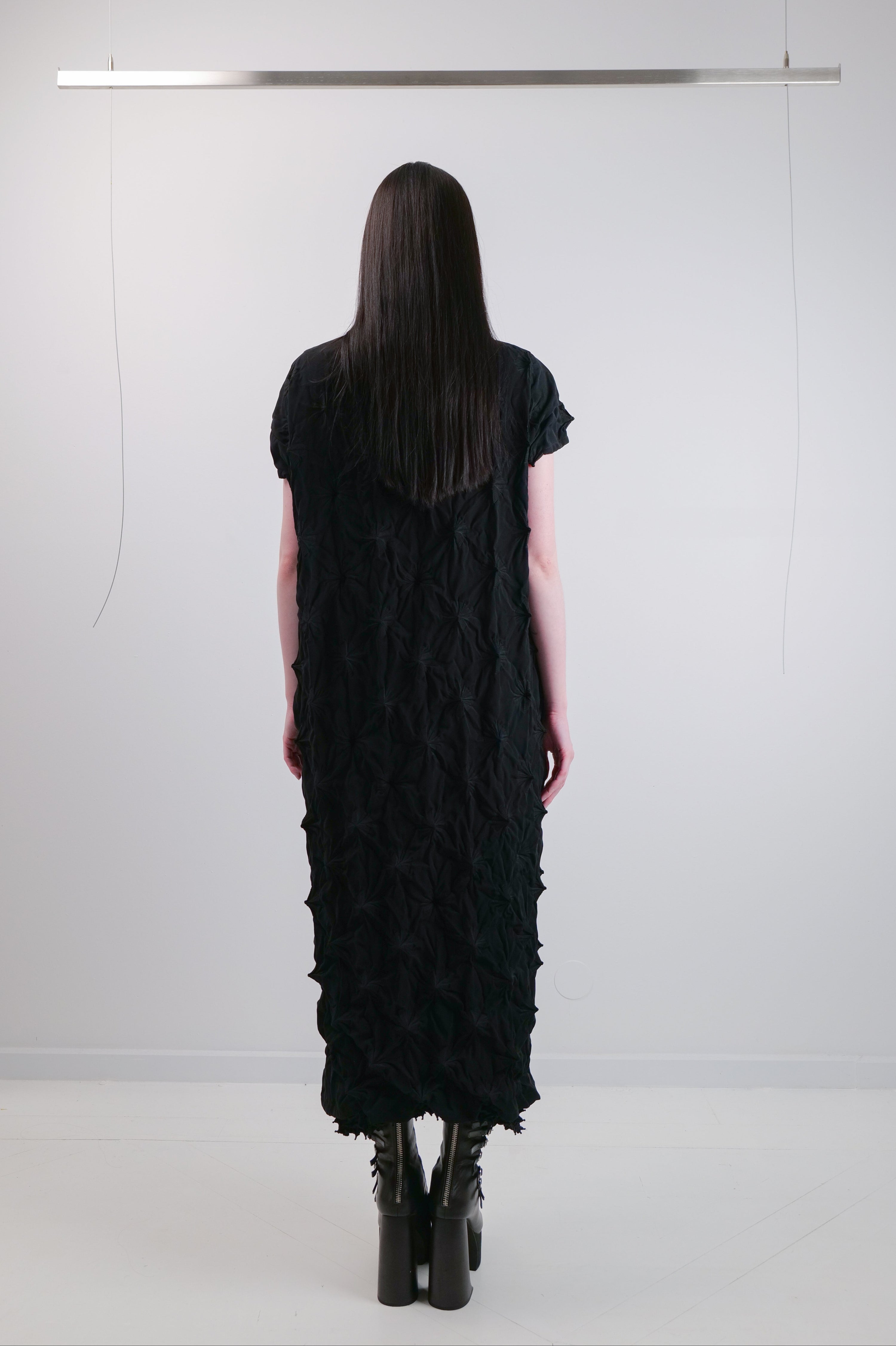 KUMO BOAT NECK OP BLACK DRESS