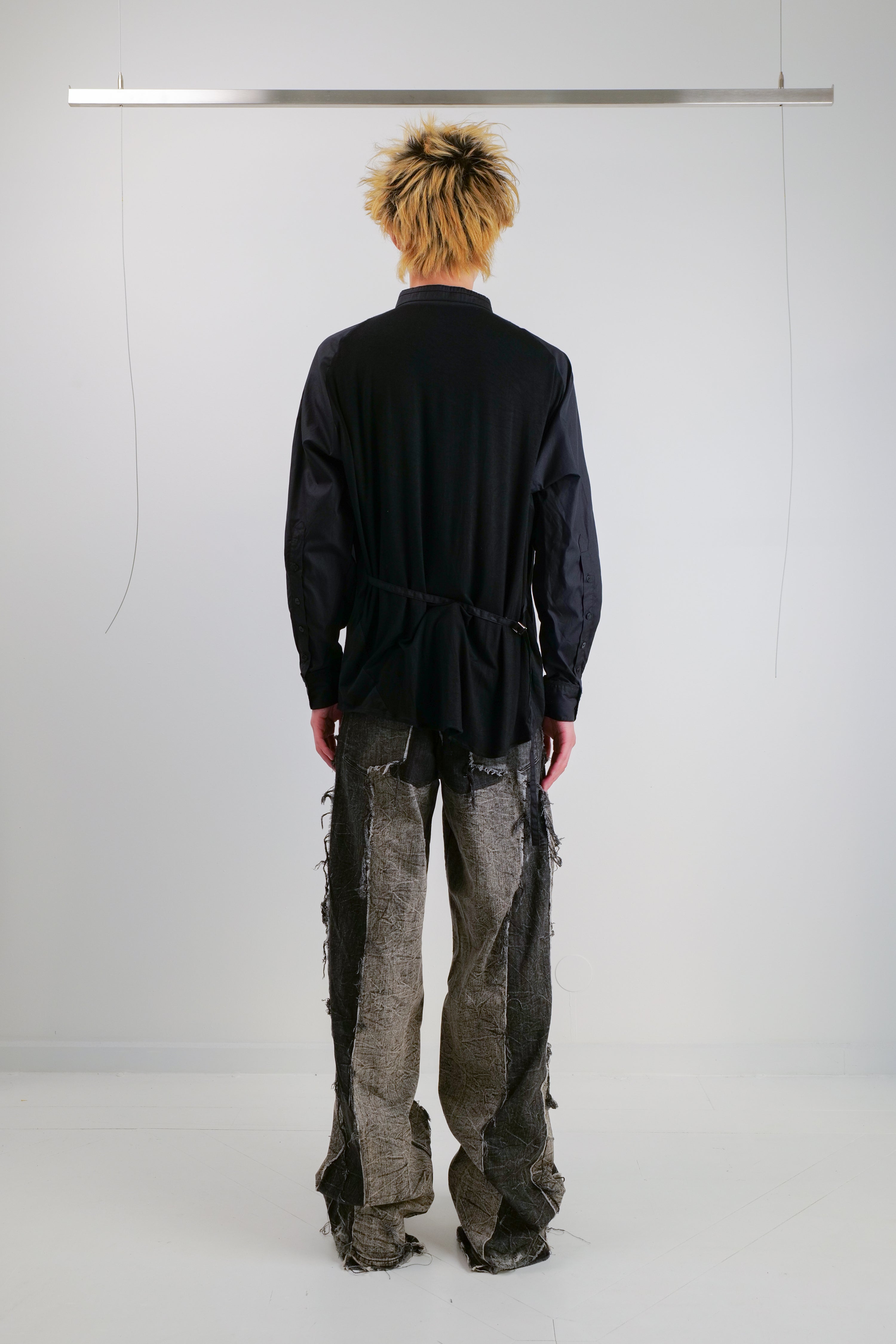 TAILORED SHIRT WITH JERSEY SLEEVES