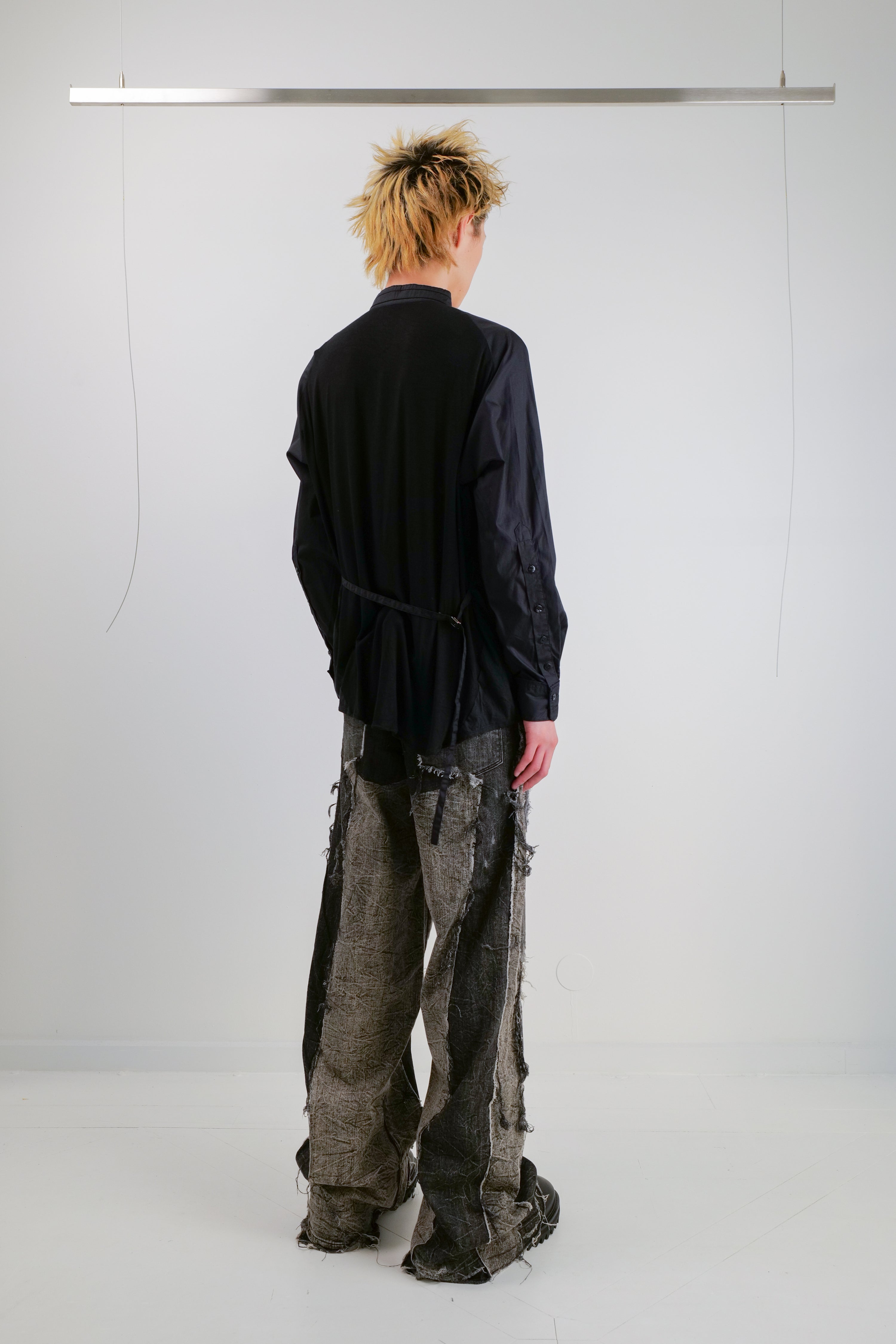 TAILORED SHIRT WITH JERSEY SLEEVES
