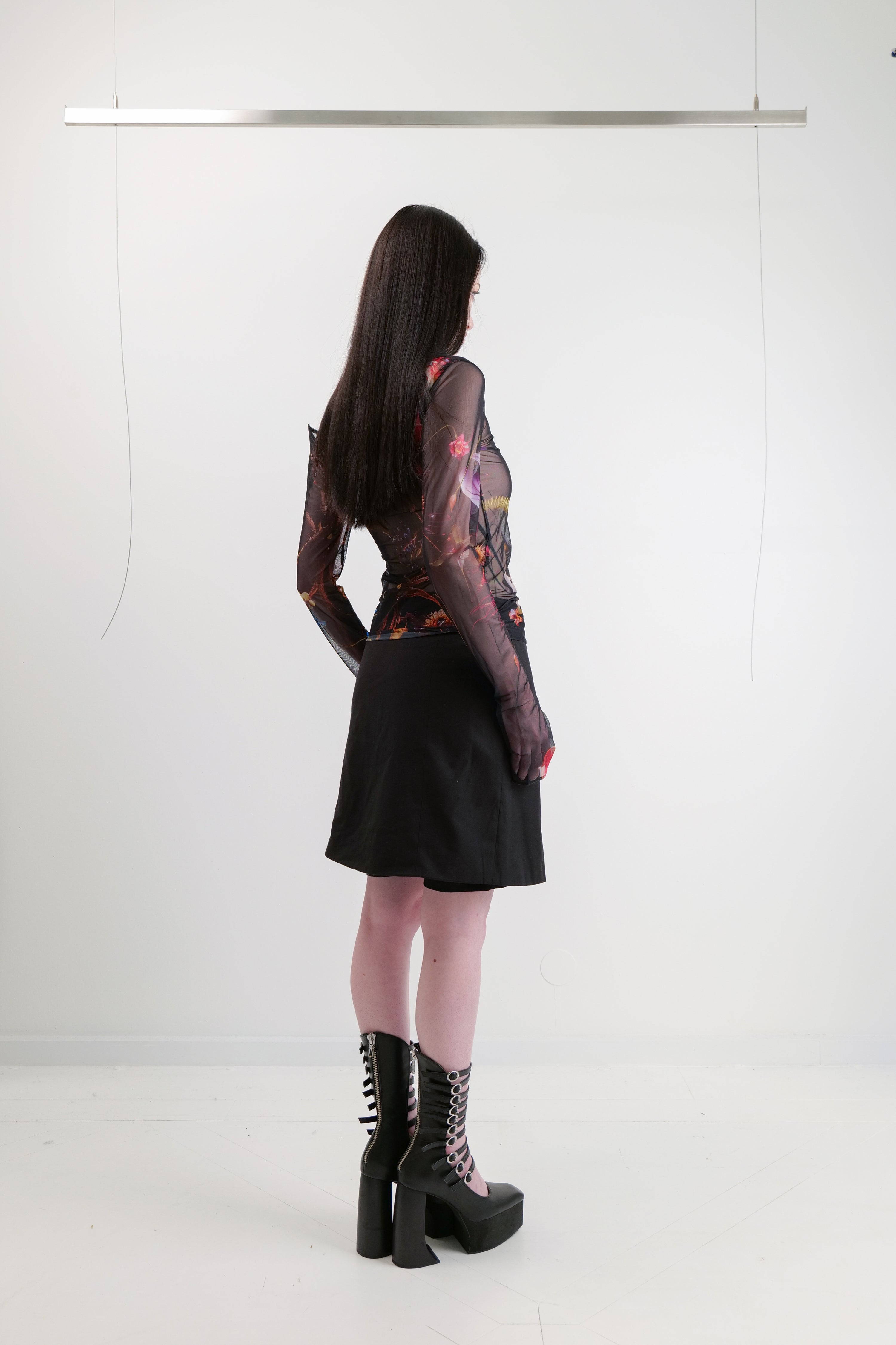 MECHANICAL FLOWERS MESH TOP