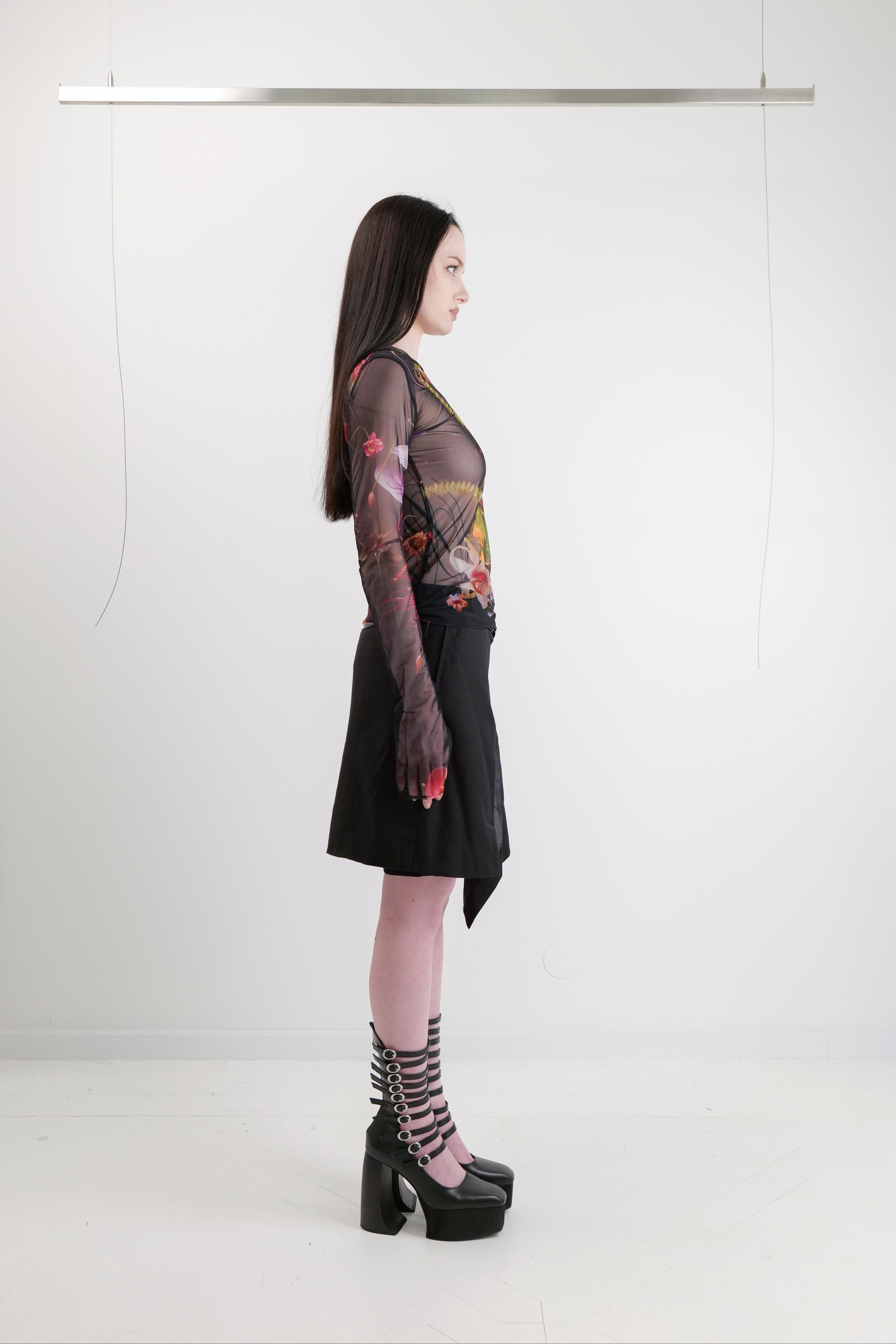 MECHANICAL FLOWERS MESH TOP
