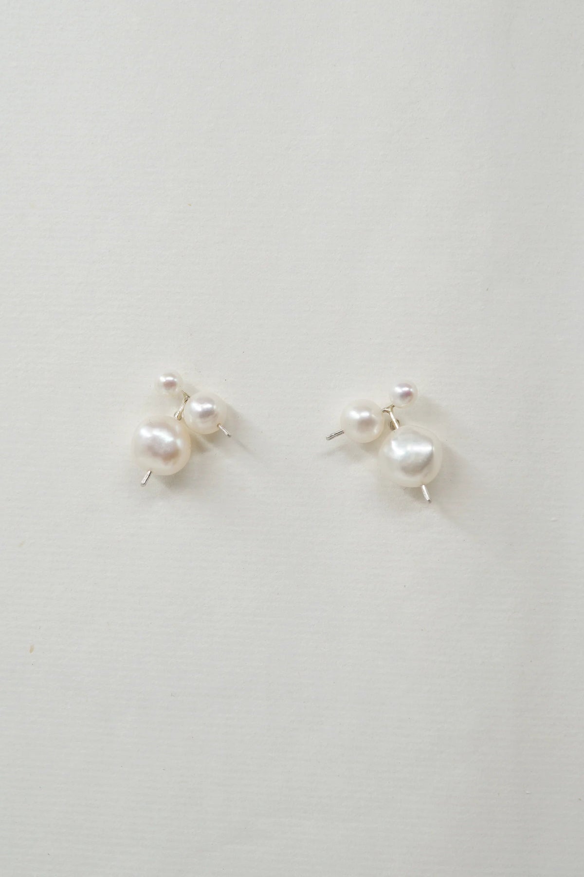 Silver & Pearl Earrings - Composition IV