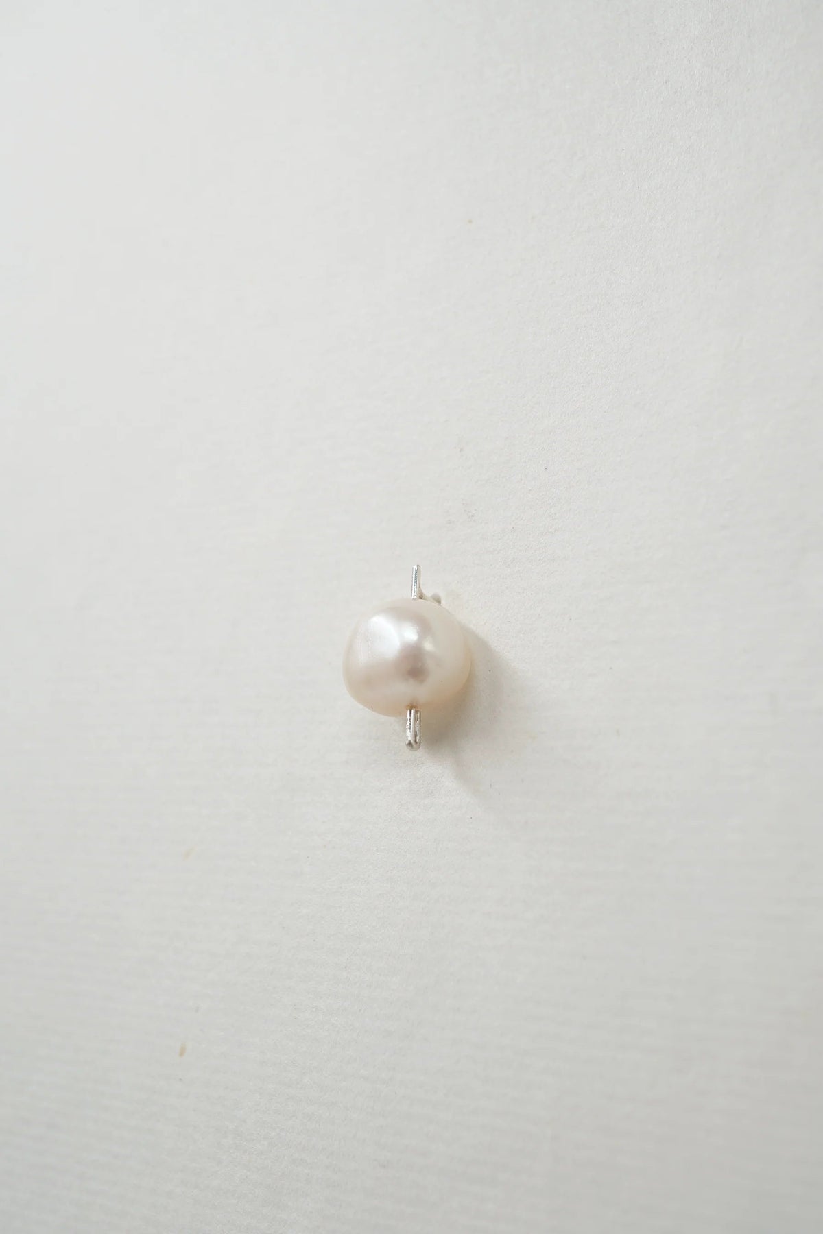 Silver & Pearl Earring- Composition III